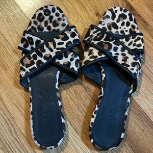J. Crew animal print slides size 8